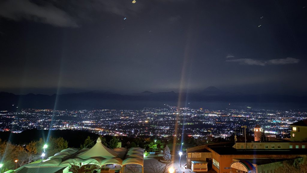 甲府盆地の夜景