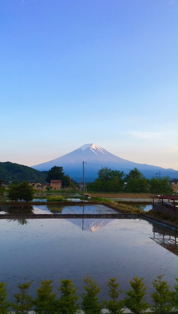 夕焼け富士山